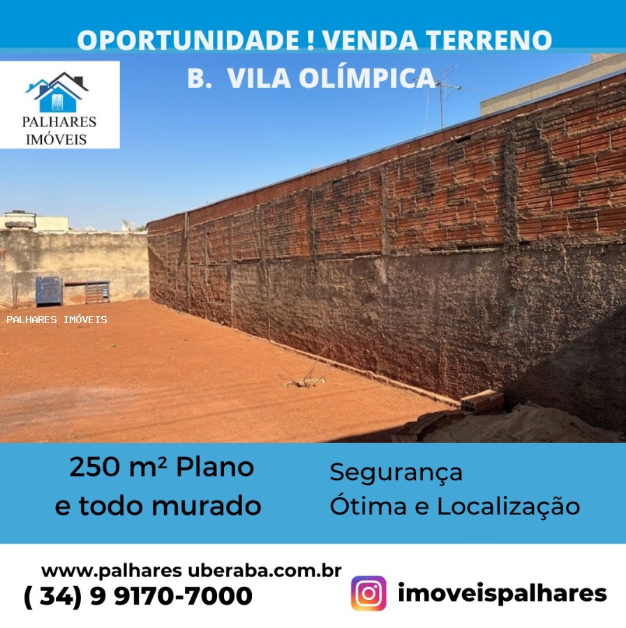 Terreno à venda com 250m² de terreno no VILA OLÍMPICA, Uberaba (MG) — foto 2 de 3